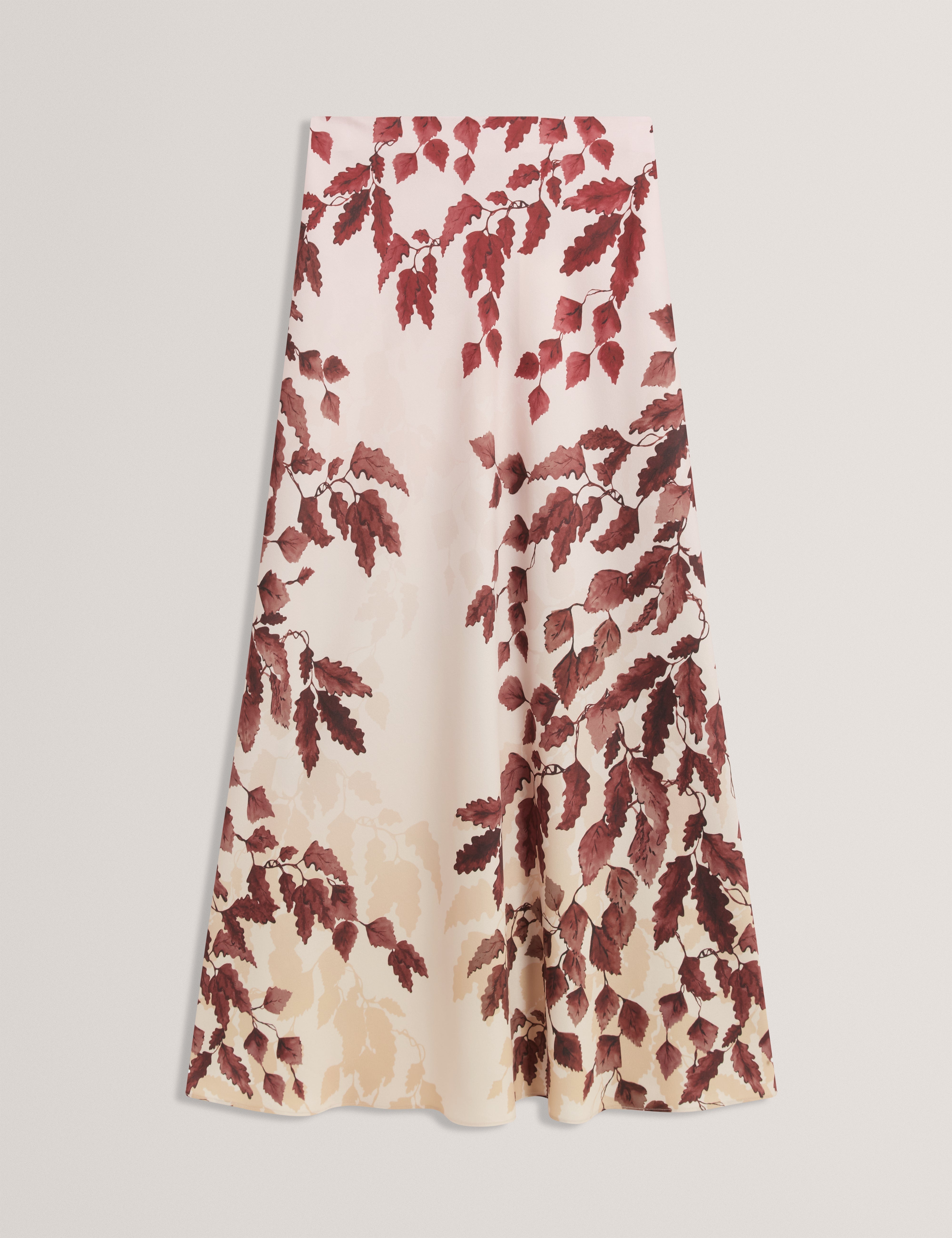 Insley Printed Bias Cut Midi Skirt Rosegd-Col