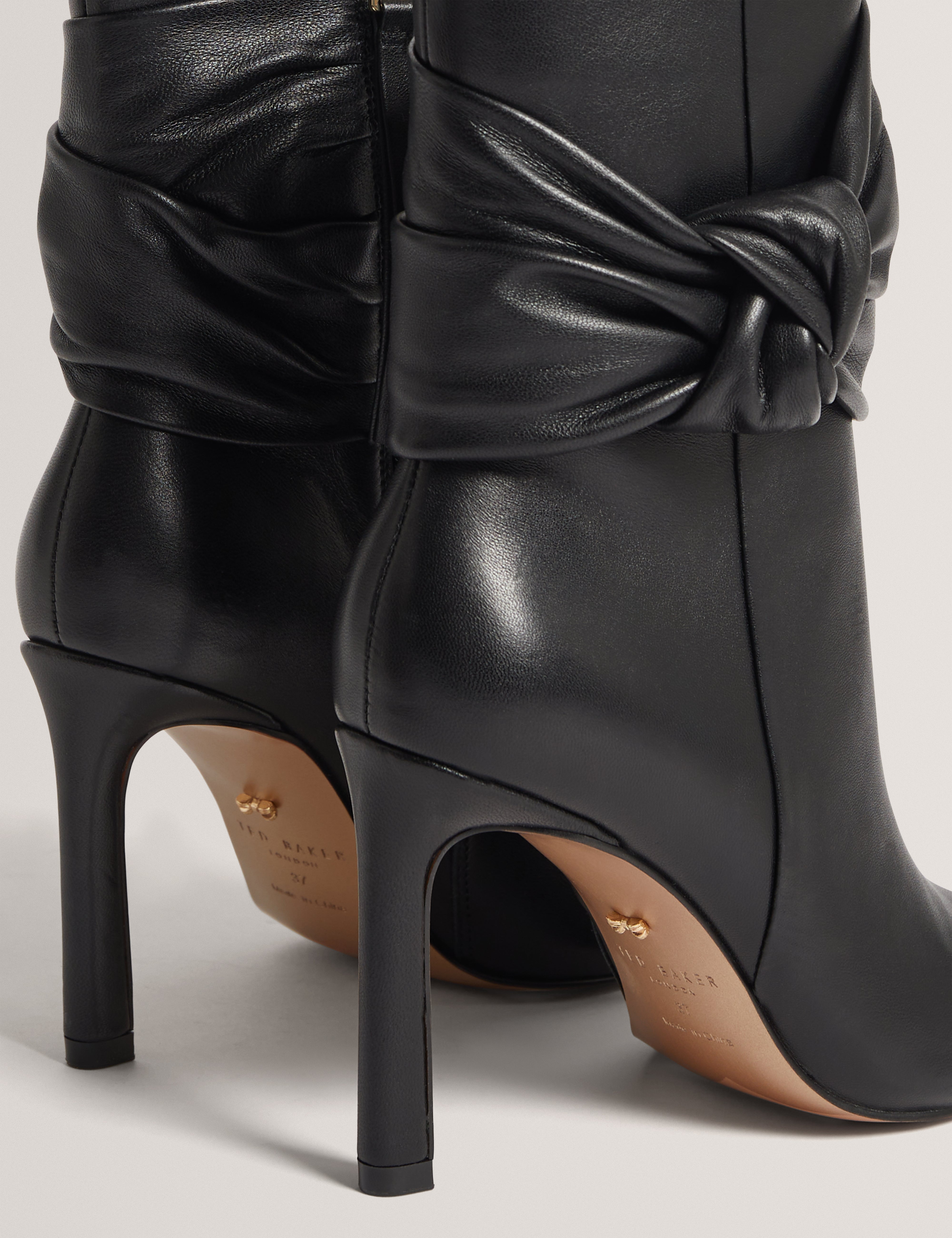 Fenyaa Side Knot Ankle Boot Black
