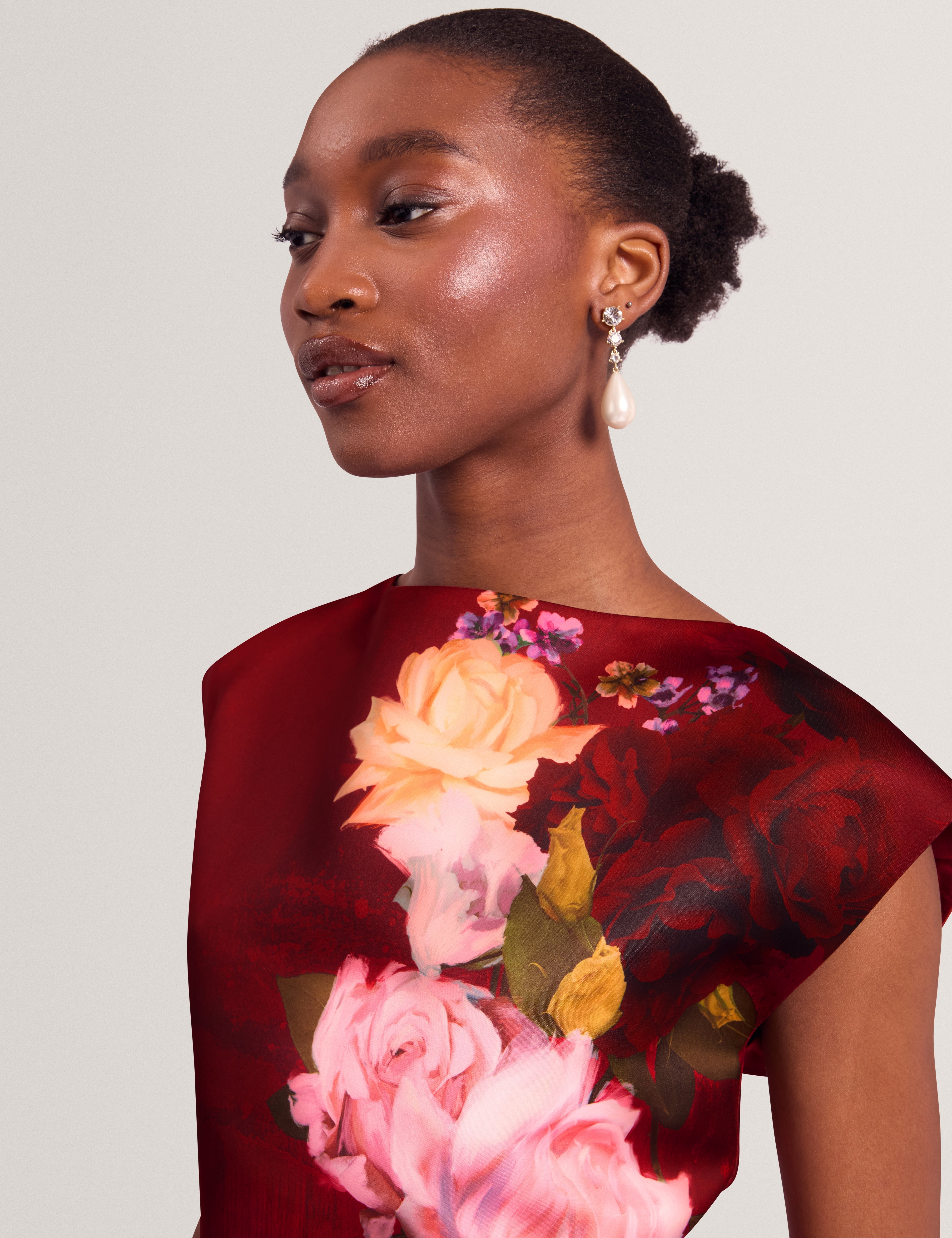 Pawlaa Floral Printed Top Red