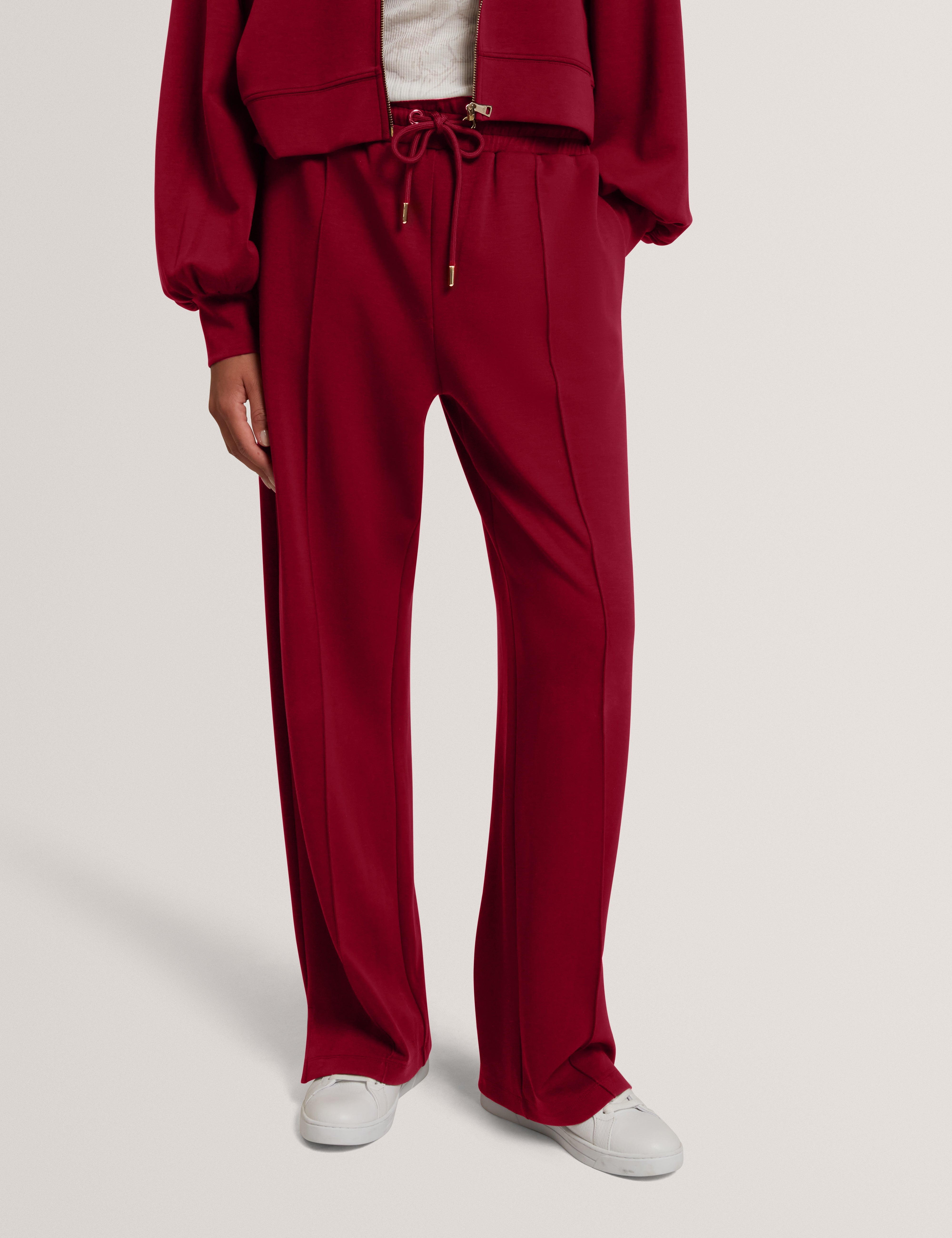 Nowelll Cupro Split Hem Jogger Maroon