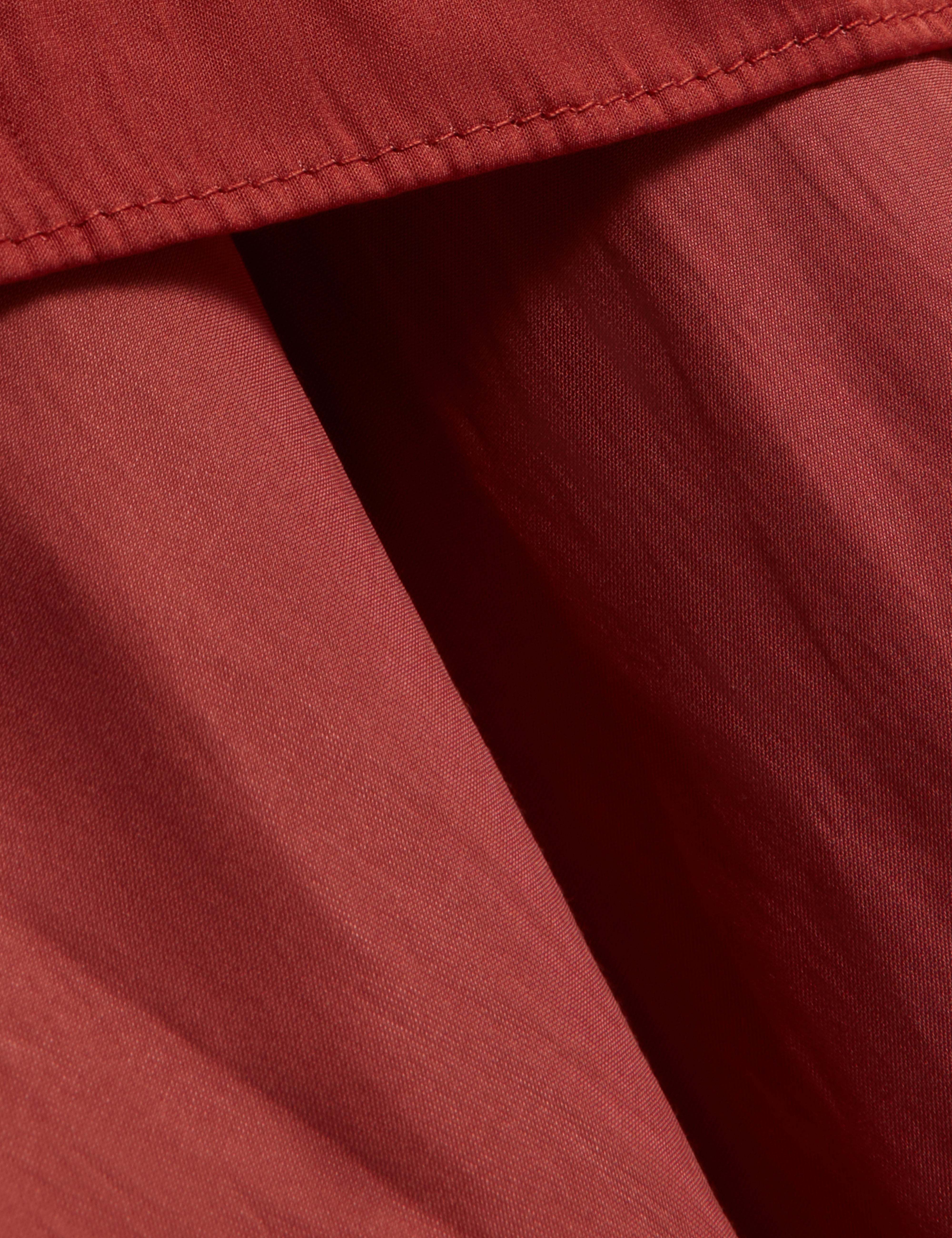 Joyela Satin Crew Neck Mini Dress Burnt Red