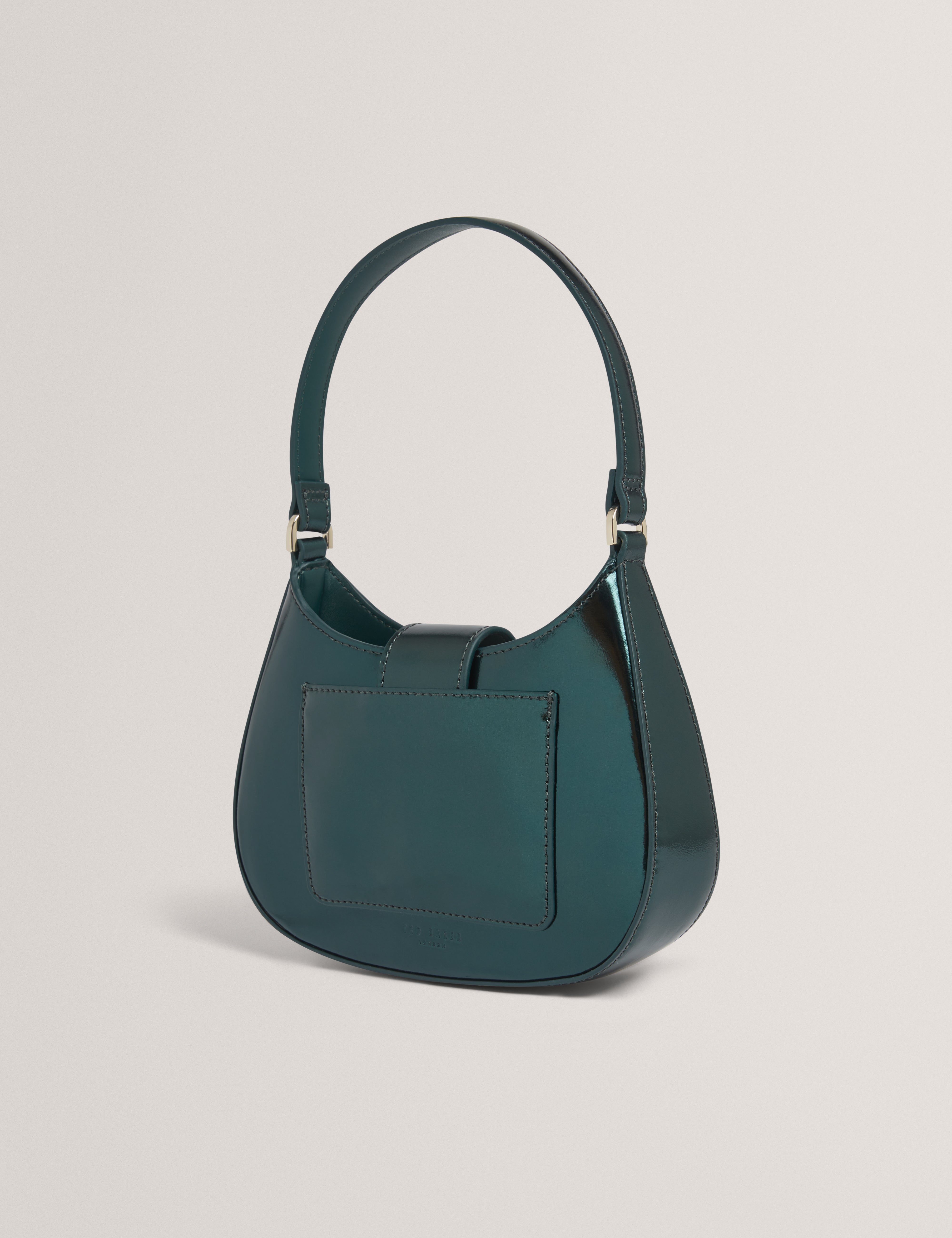 Irea Leather Bow Detail Mini Shoulder Bag Blue