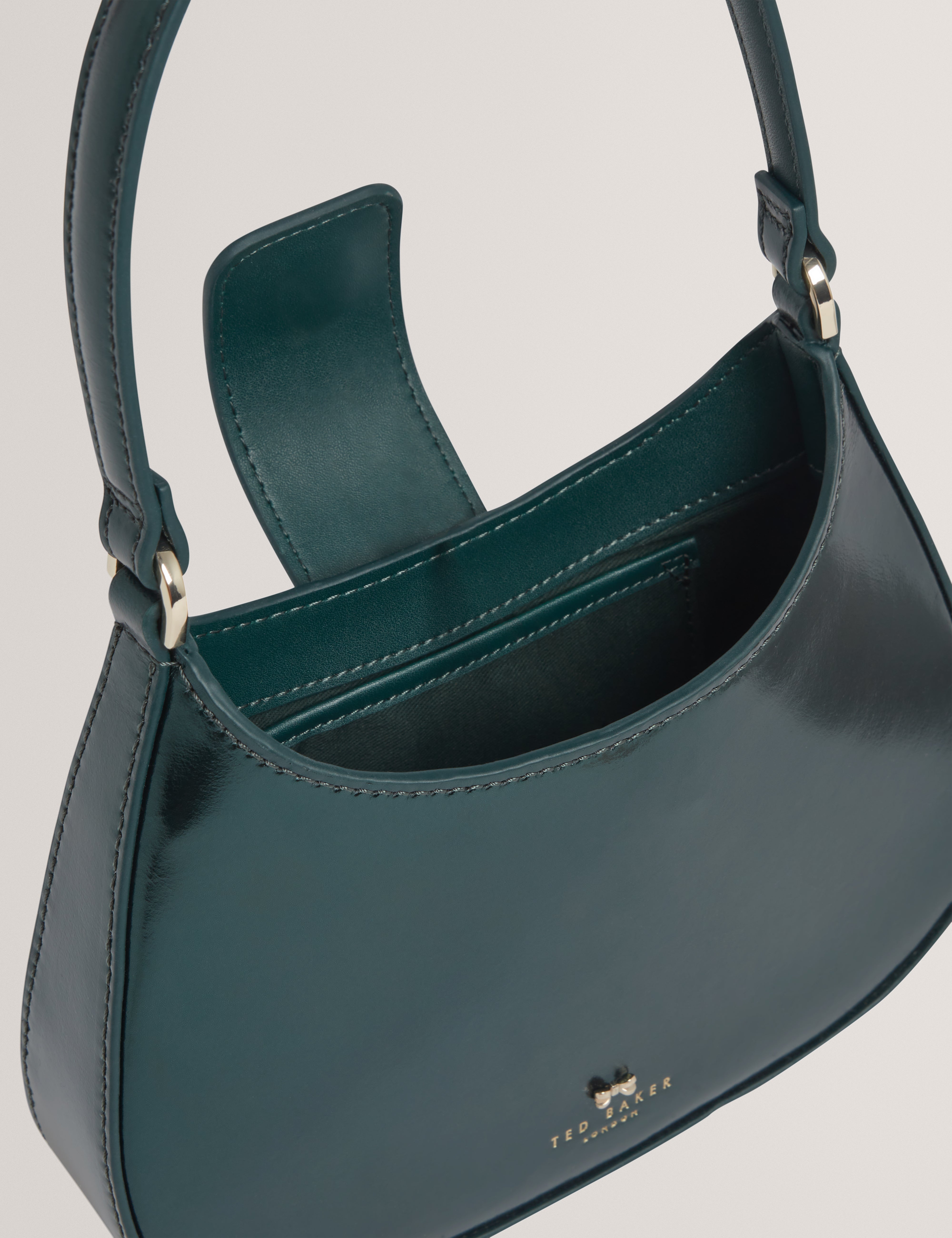 Irea Leather Bow Detail Mini Shoulder Bag Blue