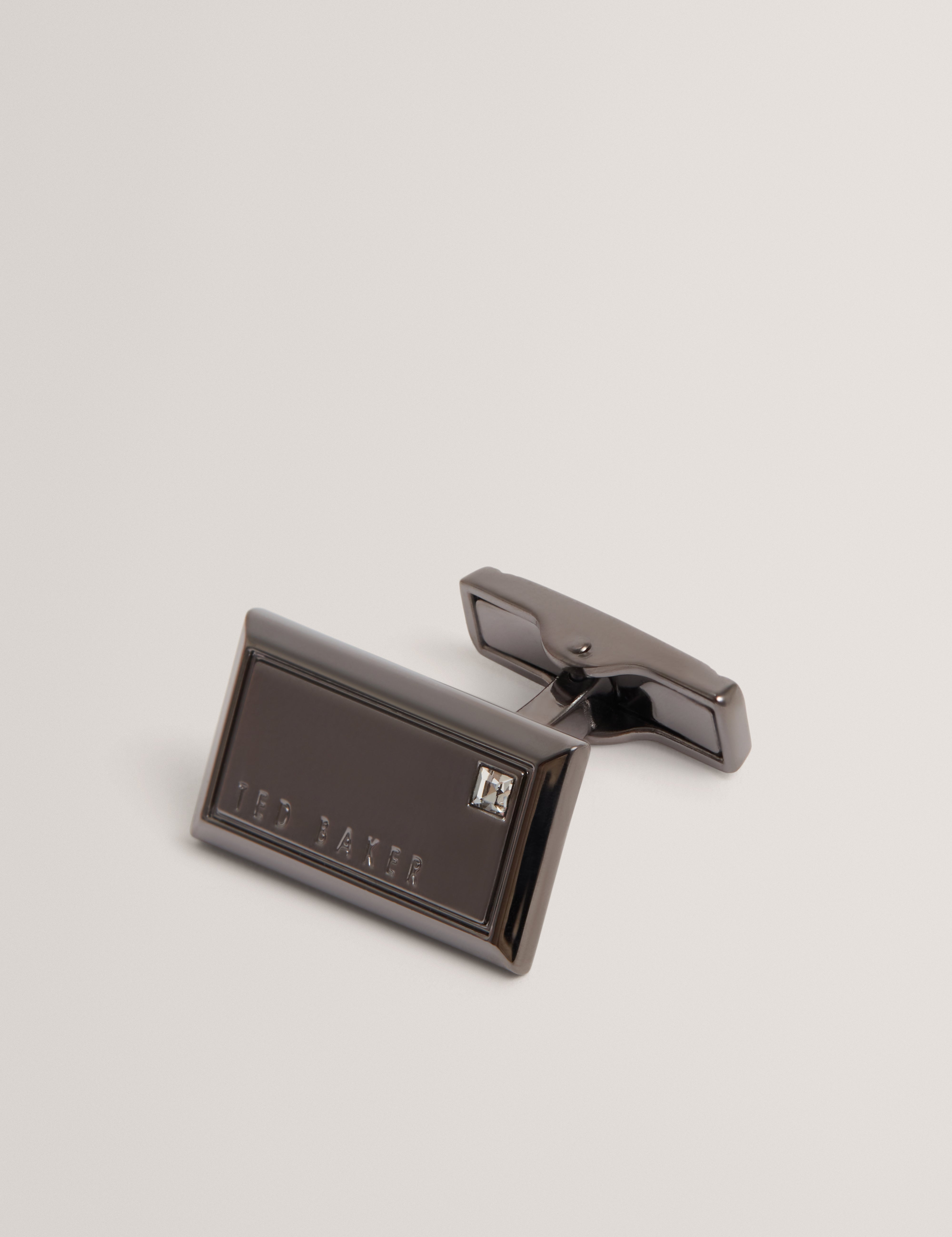 Cuffli Crystal Detail Cufflink Gunmetal