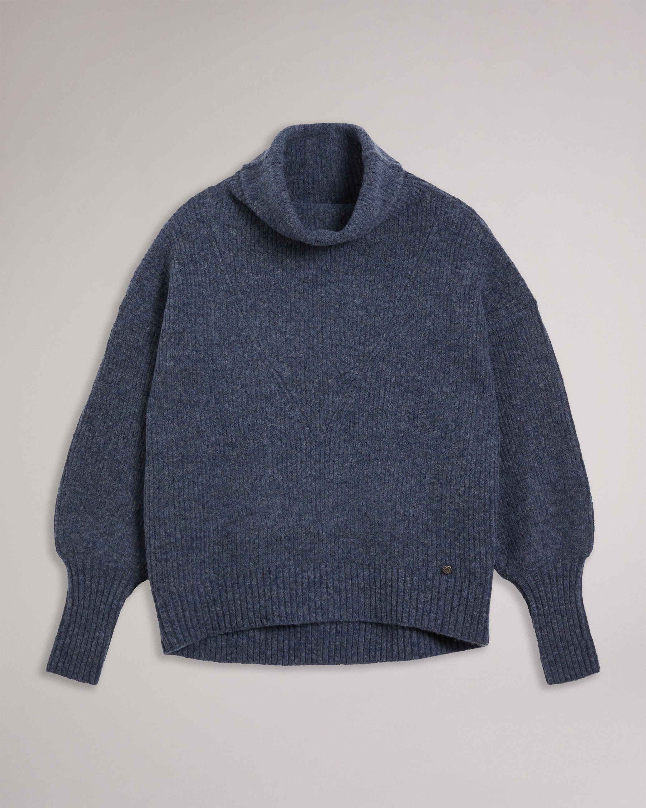 Cchloe High Neck Oversized Sweater Navy