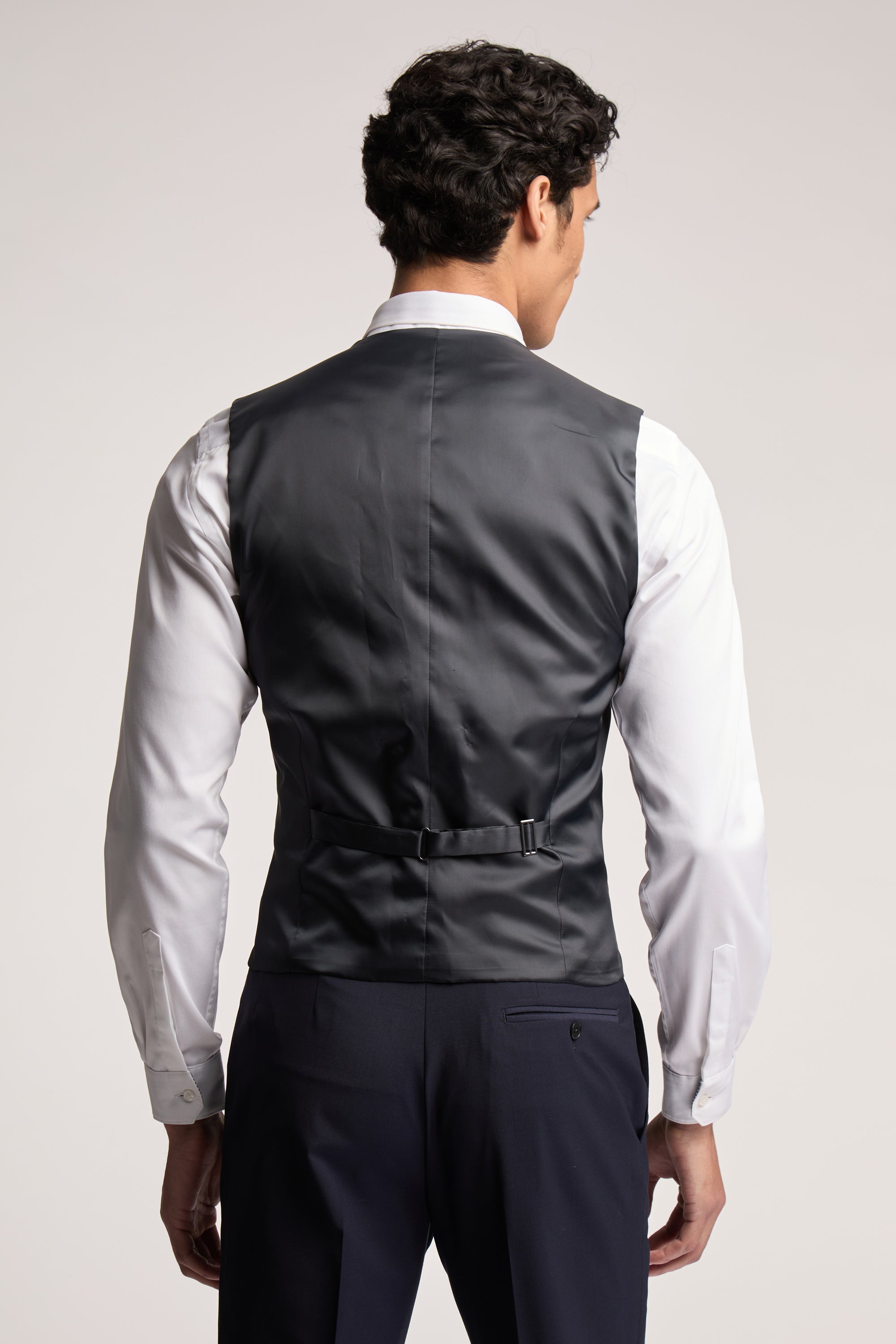 Panama Slim Waistcoat Navy