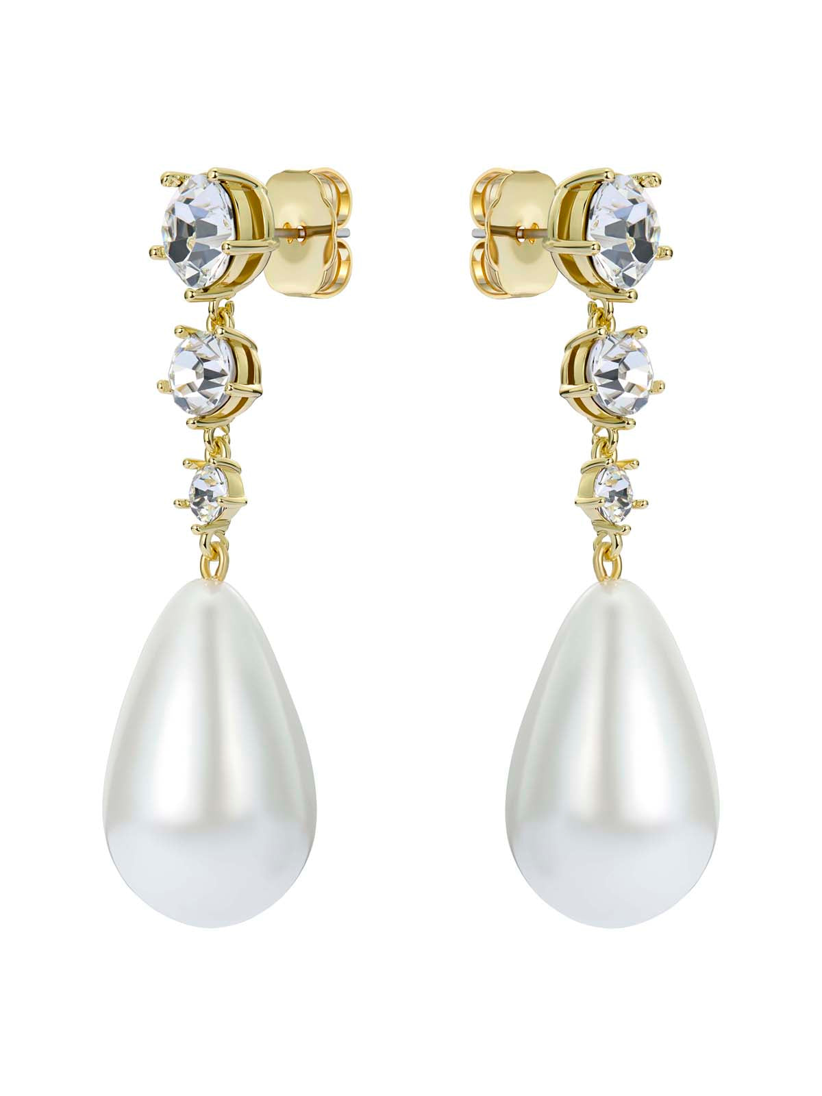 أقراط متدلية من خرز الكريستال واللؤلؤ من بيرستي