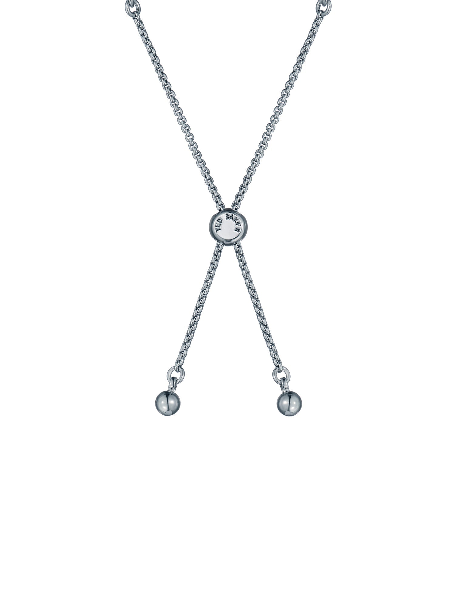 Isabela Crystal Baguette Adjustable Bracelet Silver
