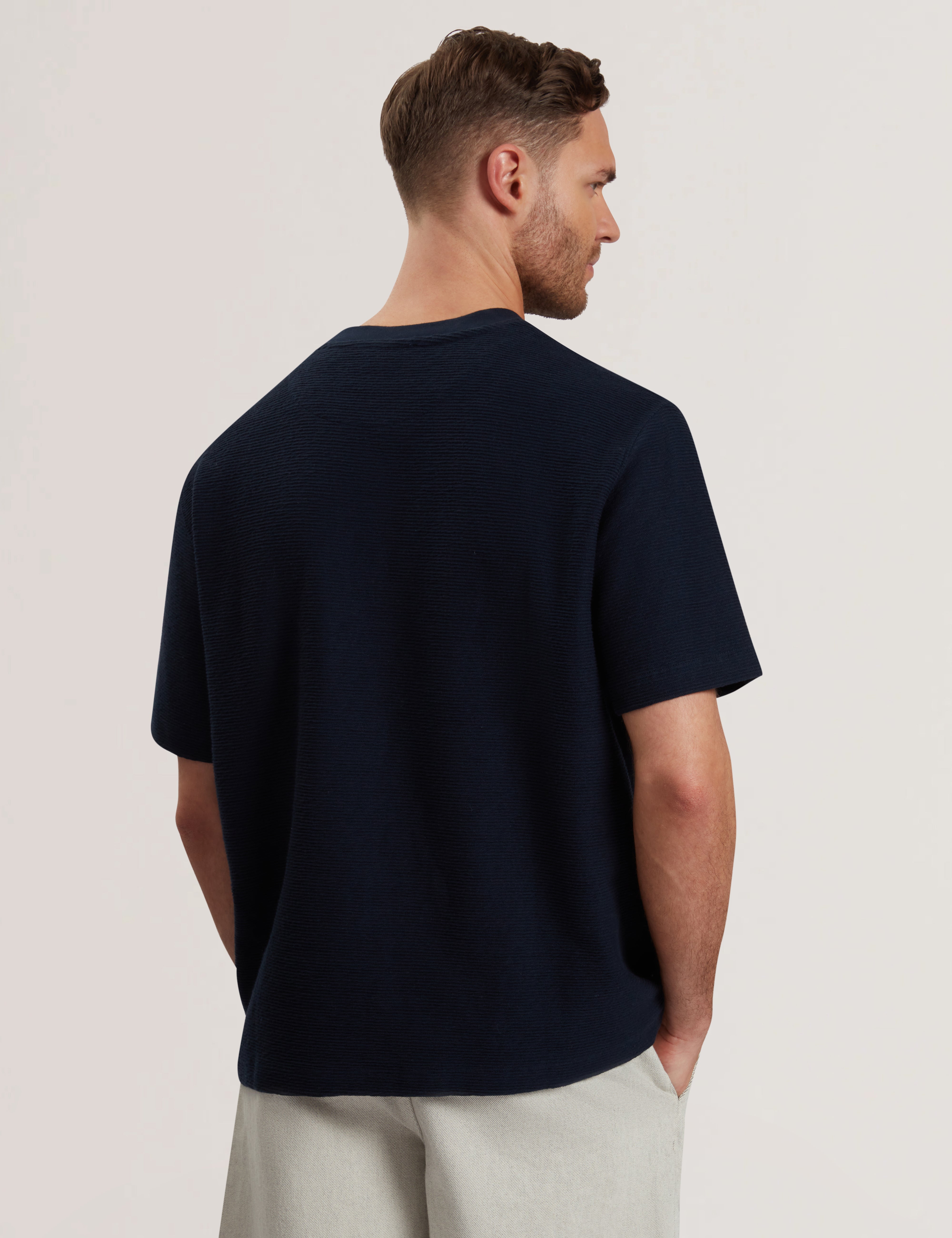 Tomaos Short Sleeve Relaxed Fit T-Shirt Navy