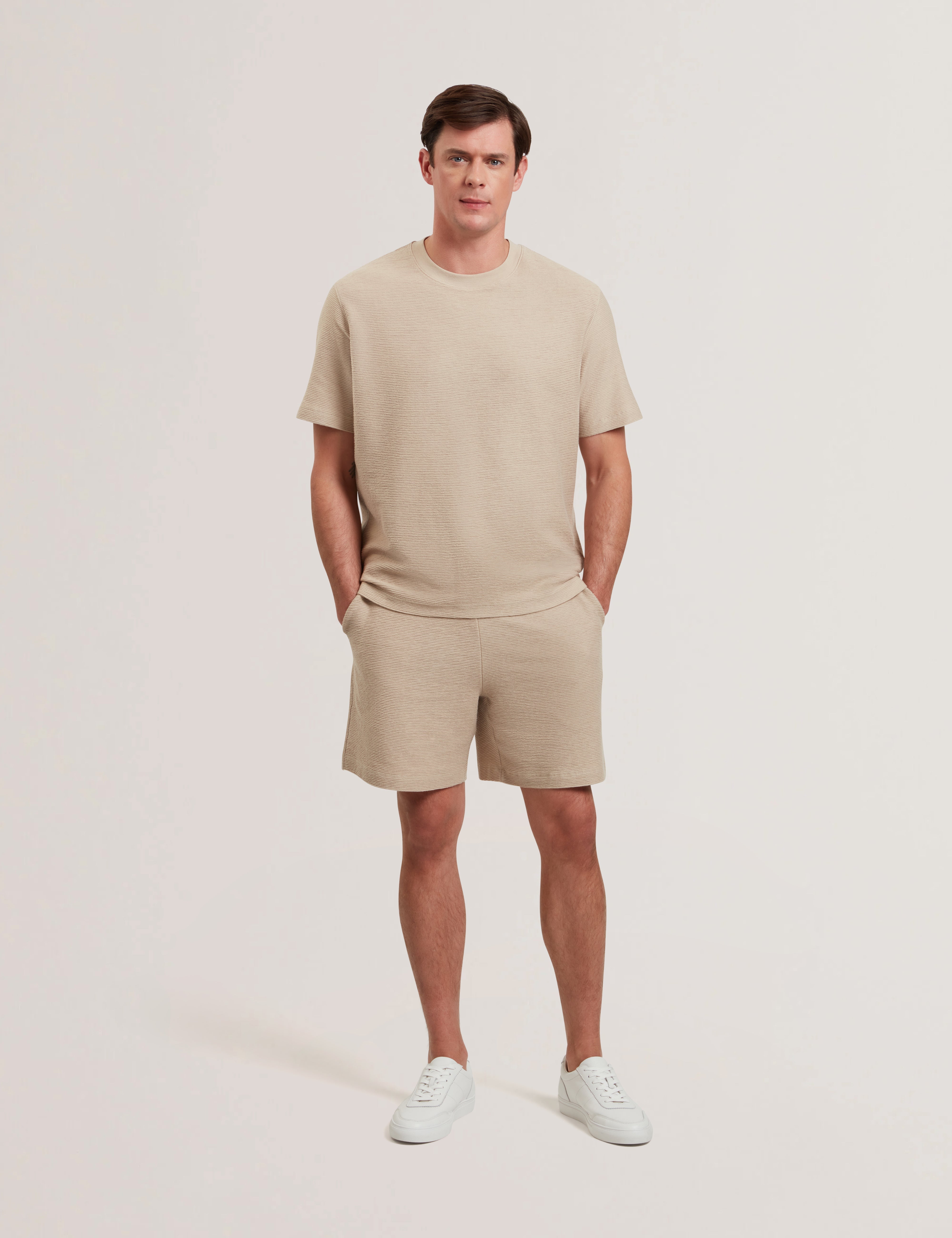 Tomaos Short Sleeve Relaxed Fit T-Shirt Taupe