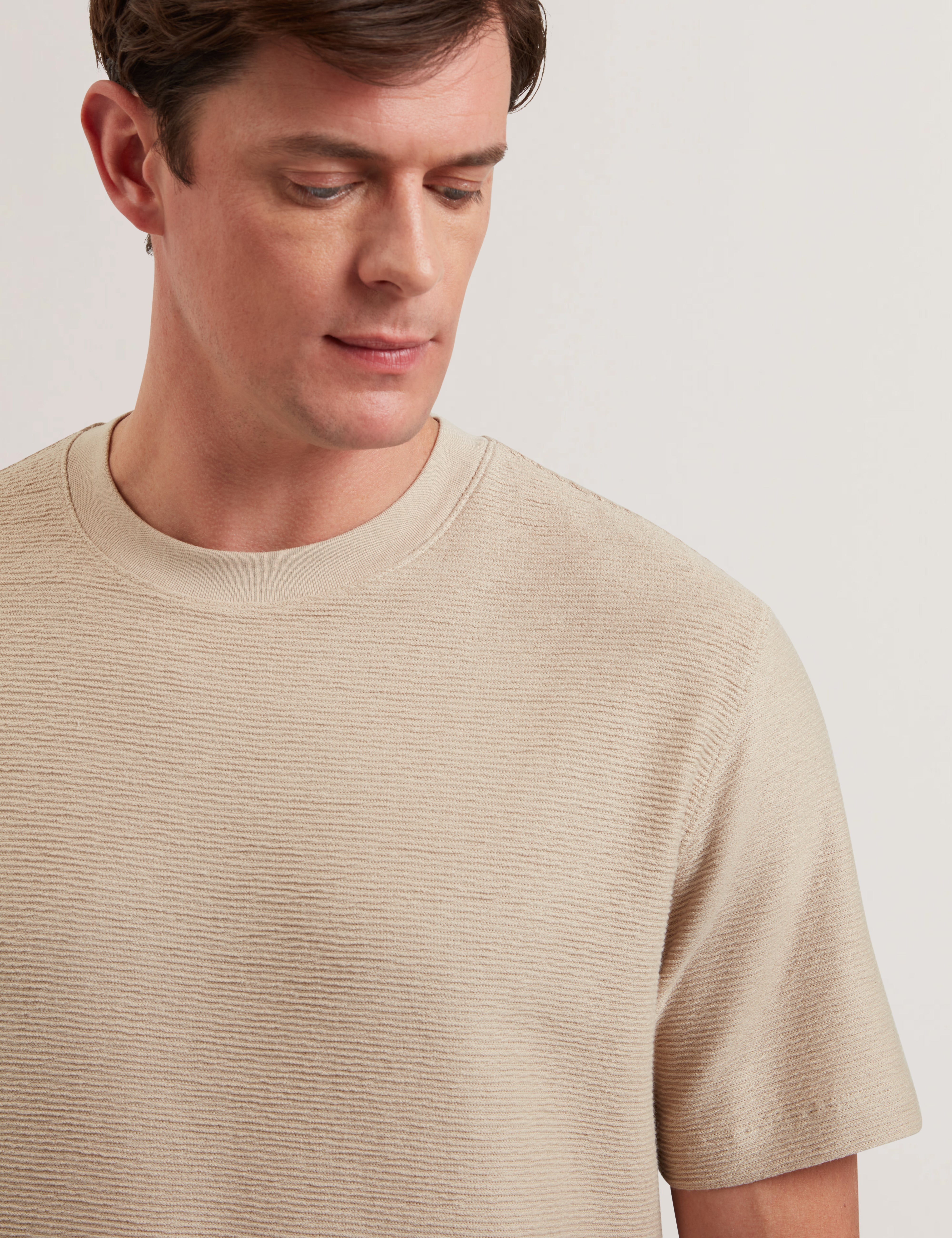 Tomaos Short Sleeve Relaxed Fit T-Shirt Taupe