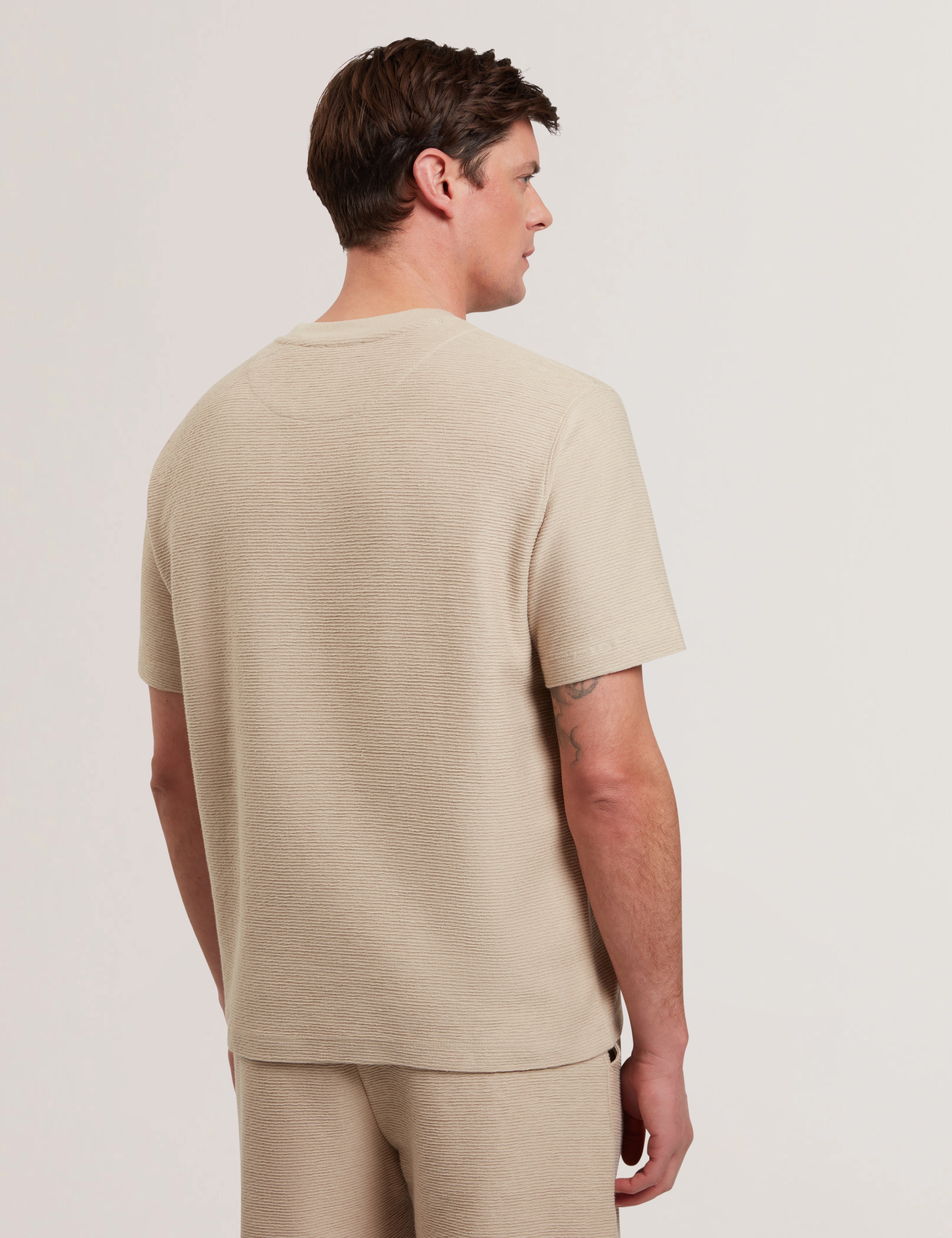 Tomaos Short Sleeve Relaxed Fit T-Shirt Taupe