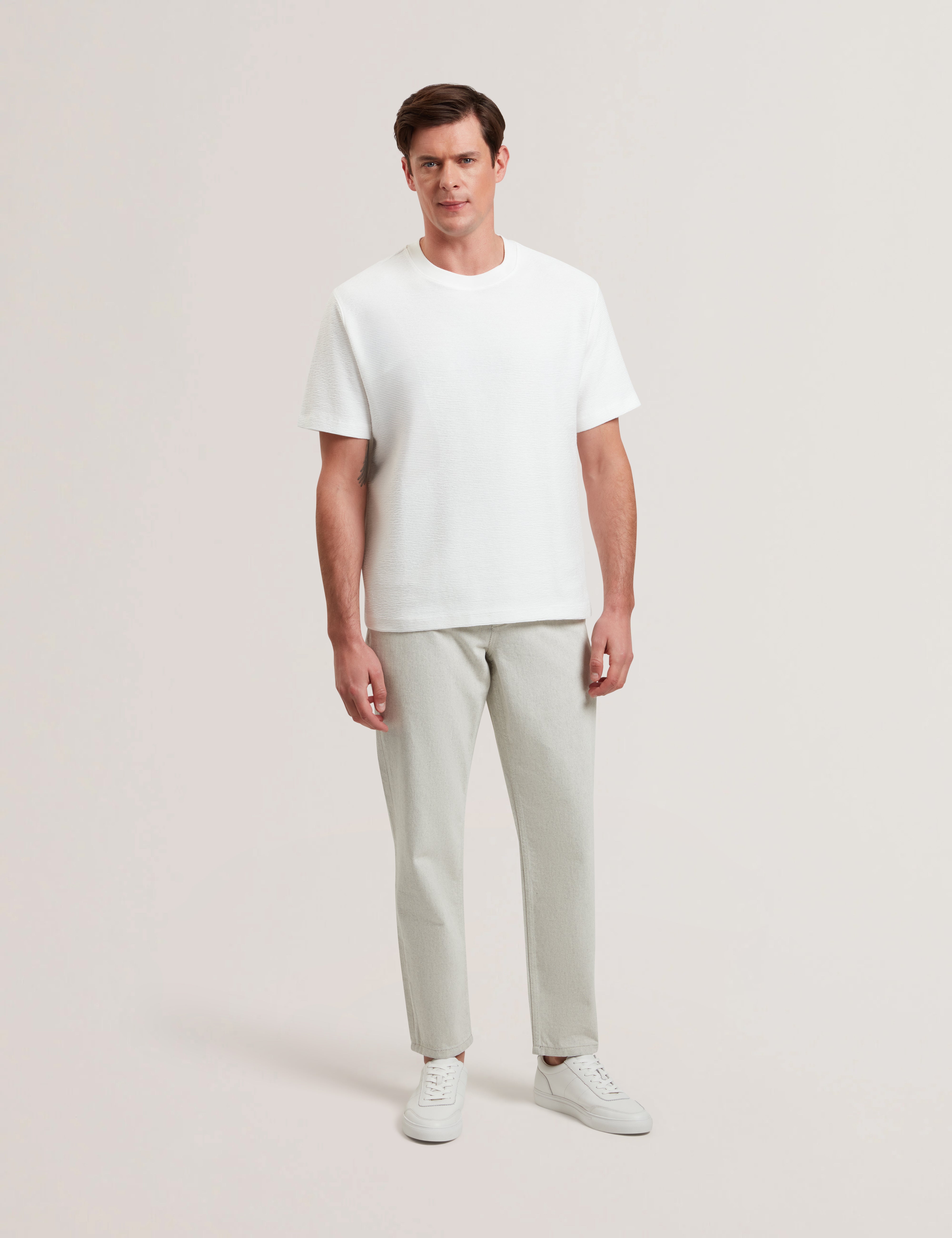 Tomaos Short Sleeve Relaxed Fit T-Shirt White