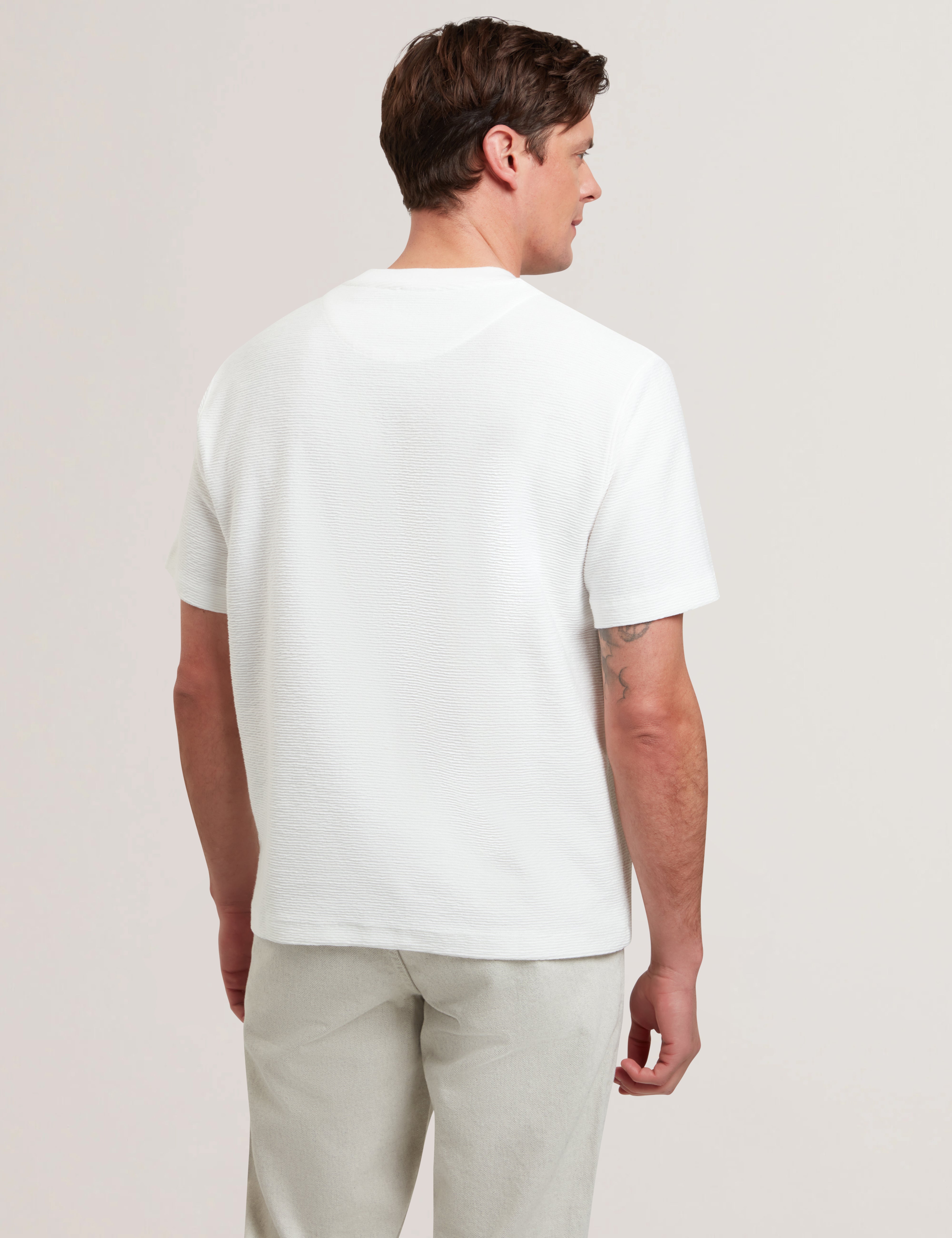 Tomaos Short Sleeve Relaxed Fit T-Shirt White