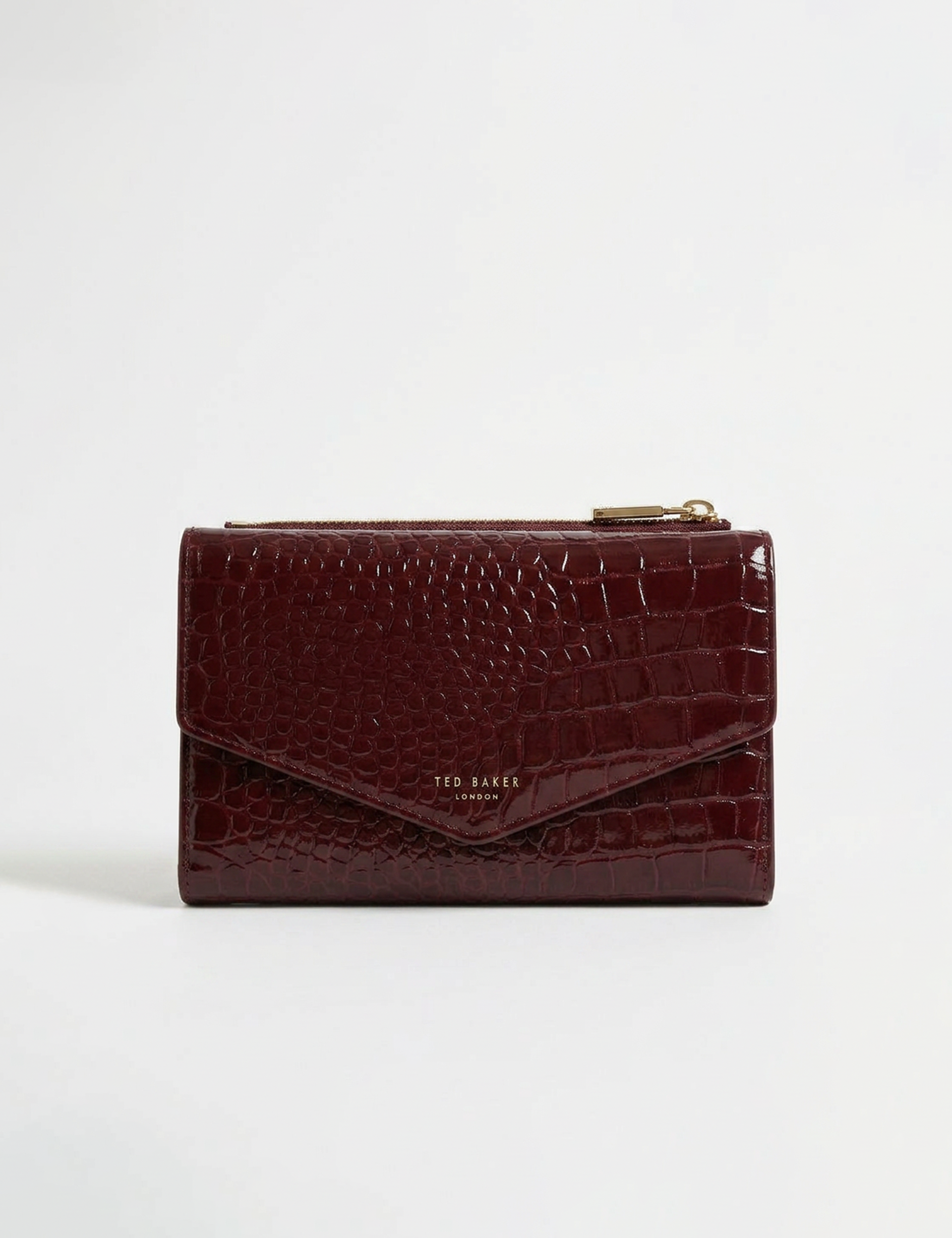 حقيبة Wesslie Croc Effect Icon Envelope Pouch Oxblood