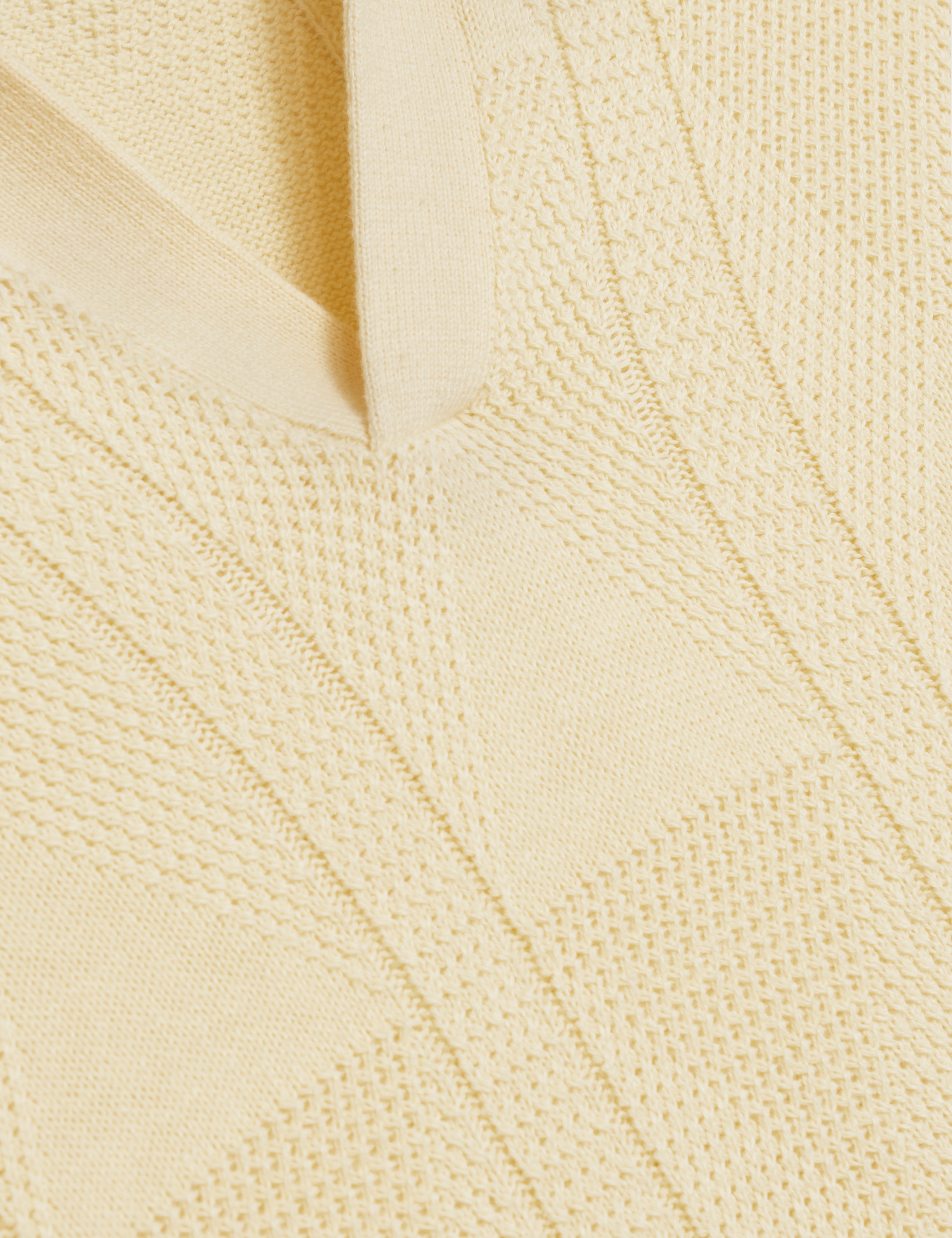 Willden Short Sleeve Open Neck Cotton Polo Shirt   Yellow