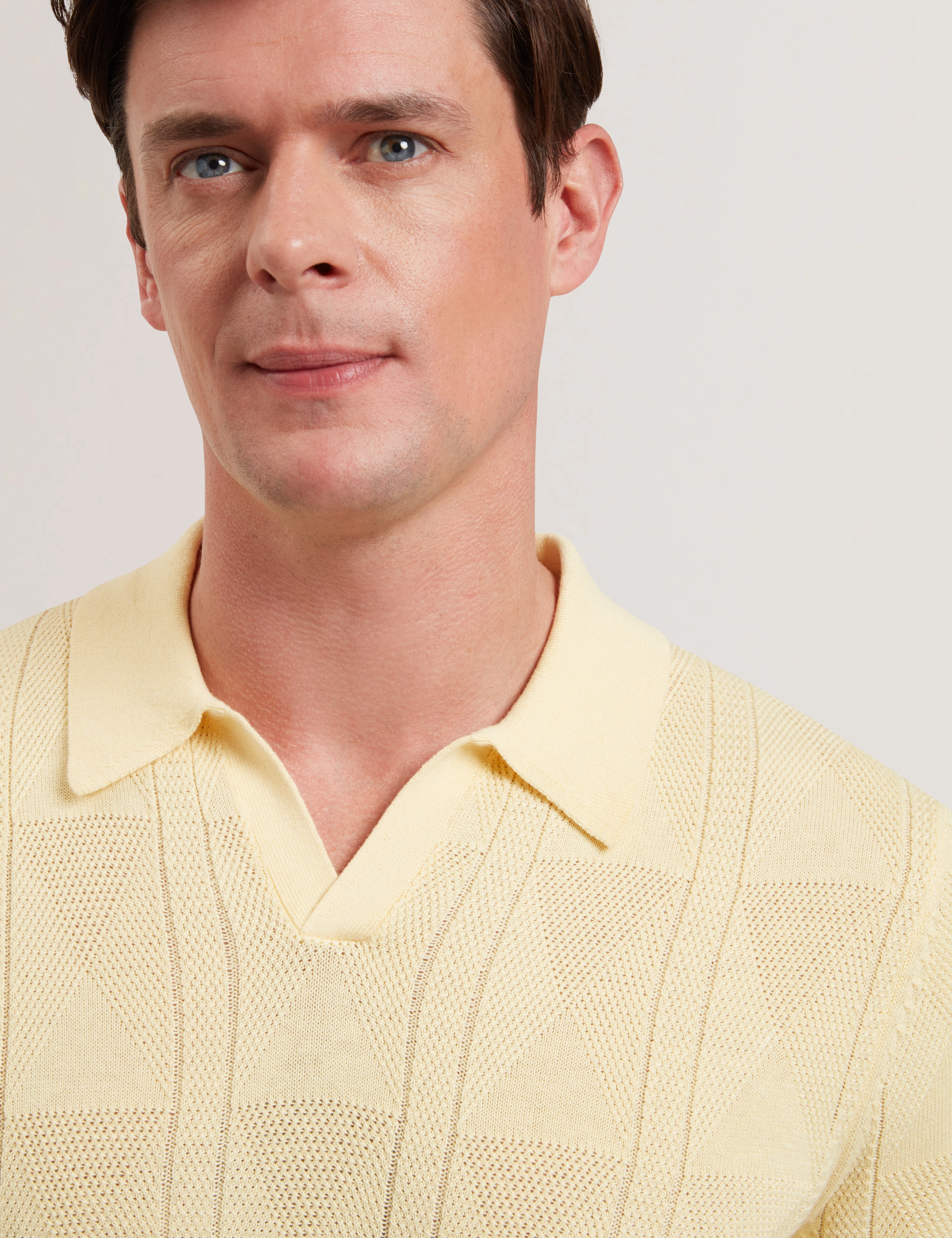 Willden Short Sleeve Open Neck Cotton Polo Shirt   Yellow