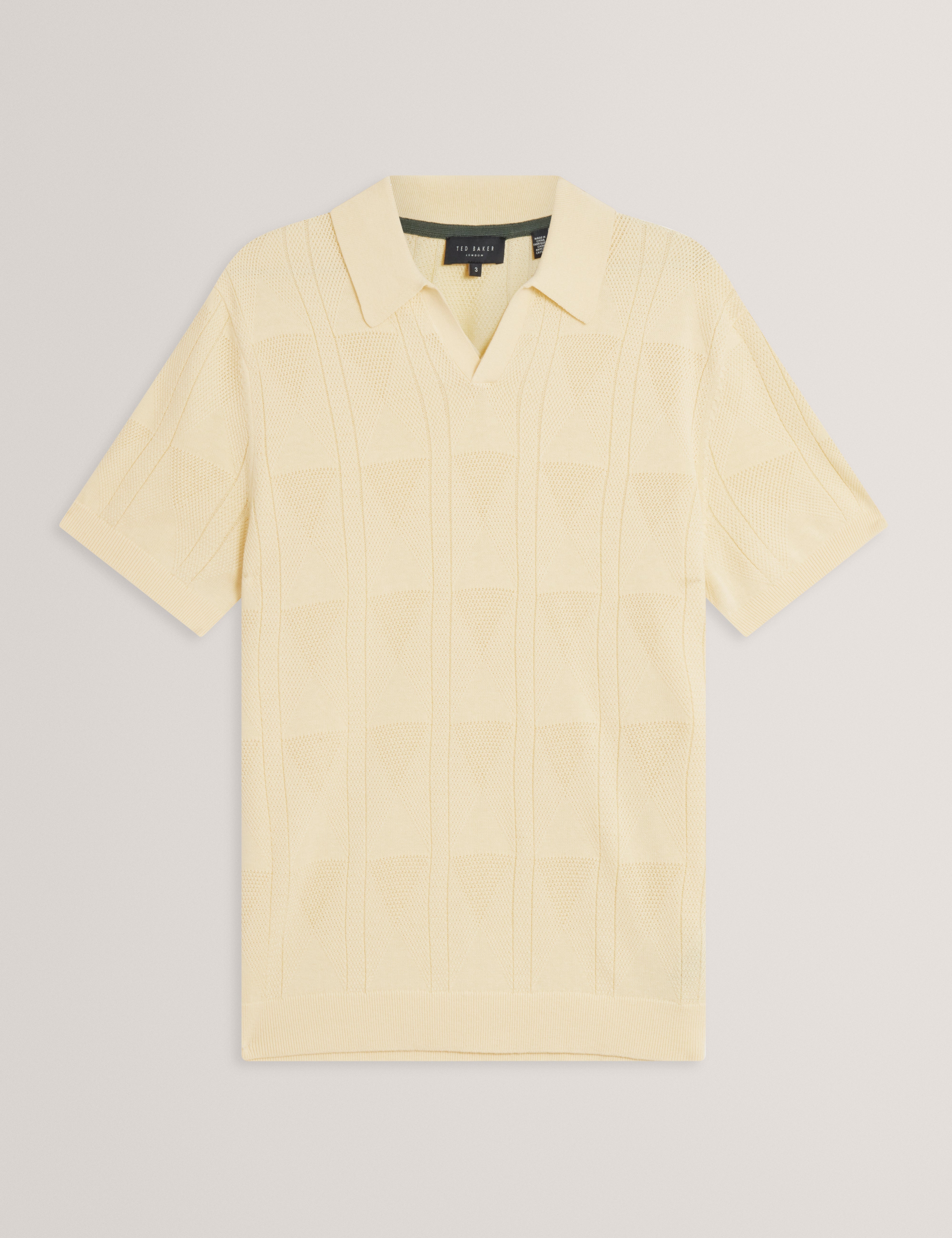 Willden Short Sleeve Open Neck Cotton Polo Shirt   Yellow